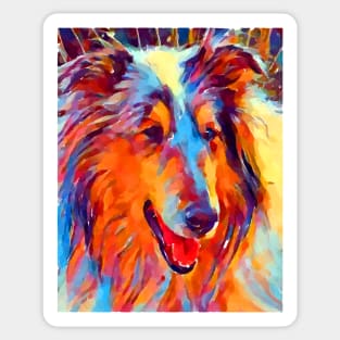 Collie Watercolor Sticker